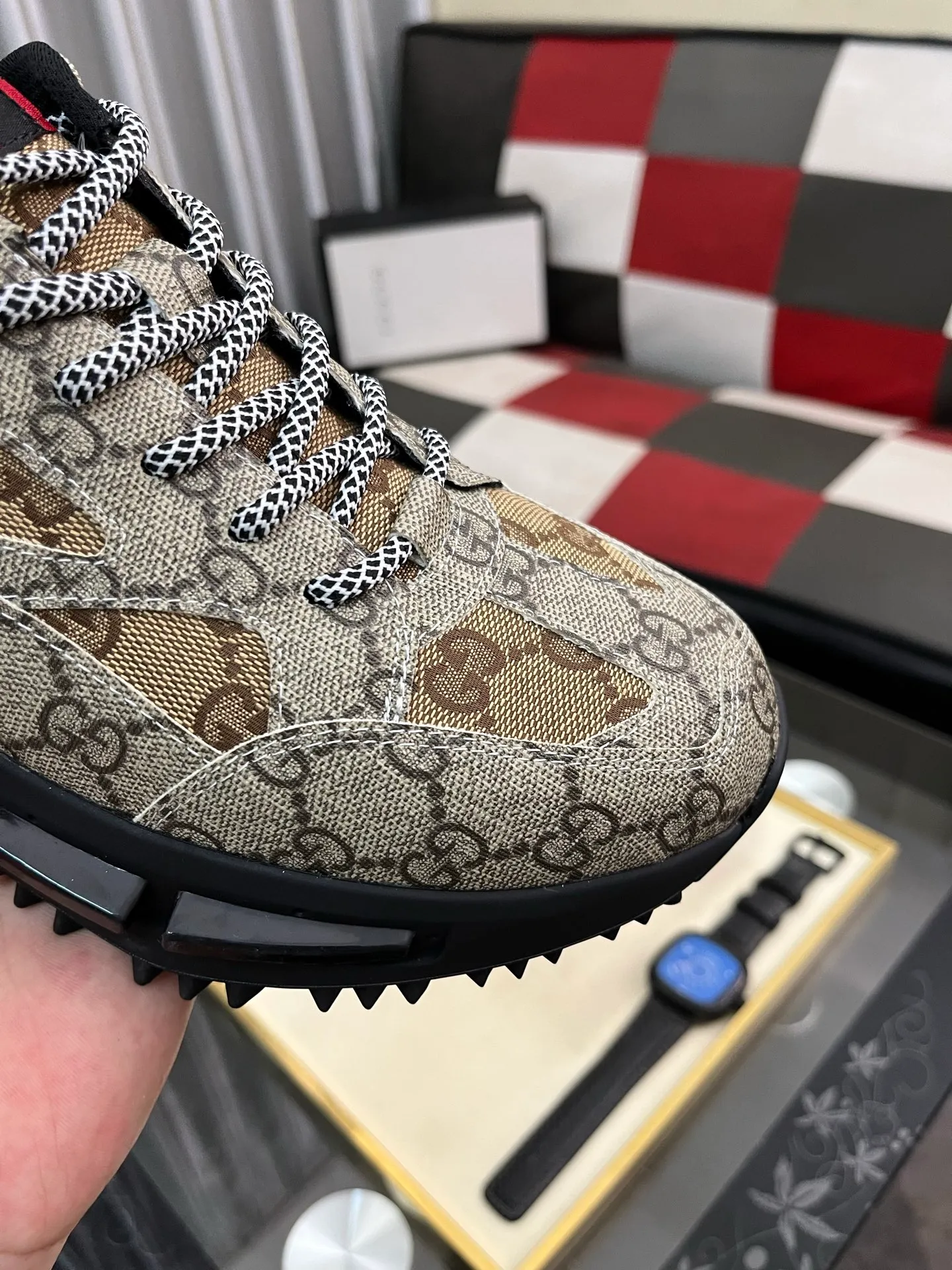 Men's Men's Shoes 💰458⌚️⌚️《GUCCI》The latest hot-selling casual shoes, top brand [seduce] luxury~purchase, top~quality. Products sold at the counter [strong] Original embossed calfskin fabric ➕ Comfortable sheepskin lining, code number: 38-443️⃣colors available